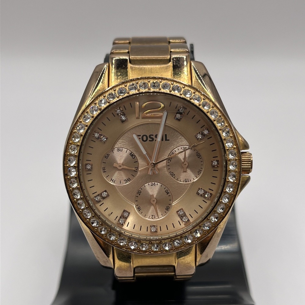 Fossil Riley Multi-Function Rose Gold-Plated Ladi… - image 2